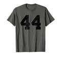 Number 44 Sport Black Distressed T-Shirt - Minimalist Print for Adults - T-Shirt, Sweatshirt, Hoodie