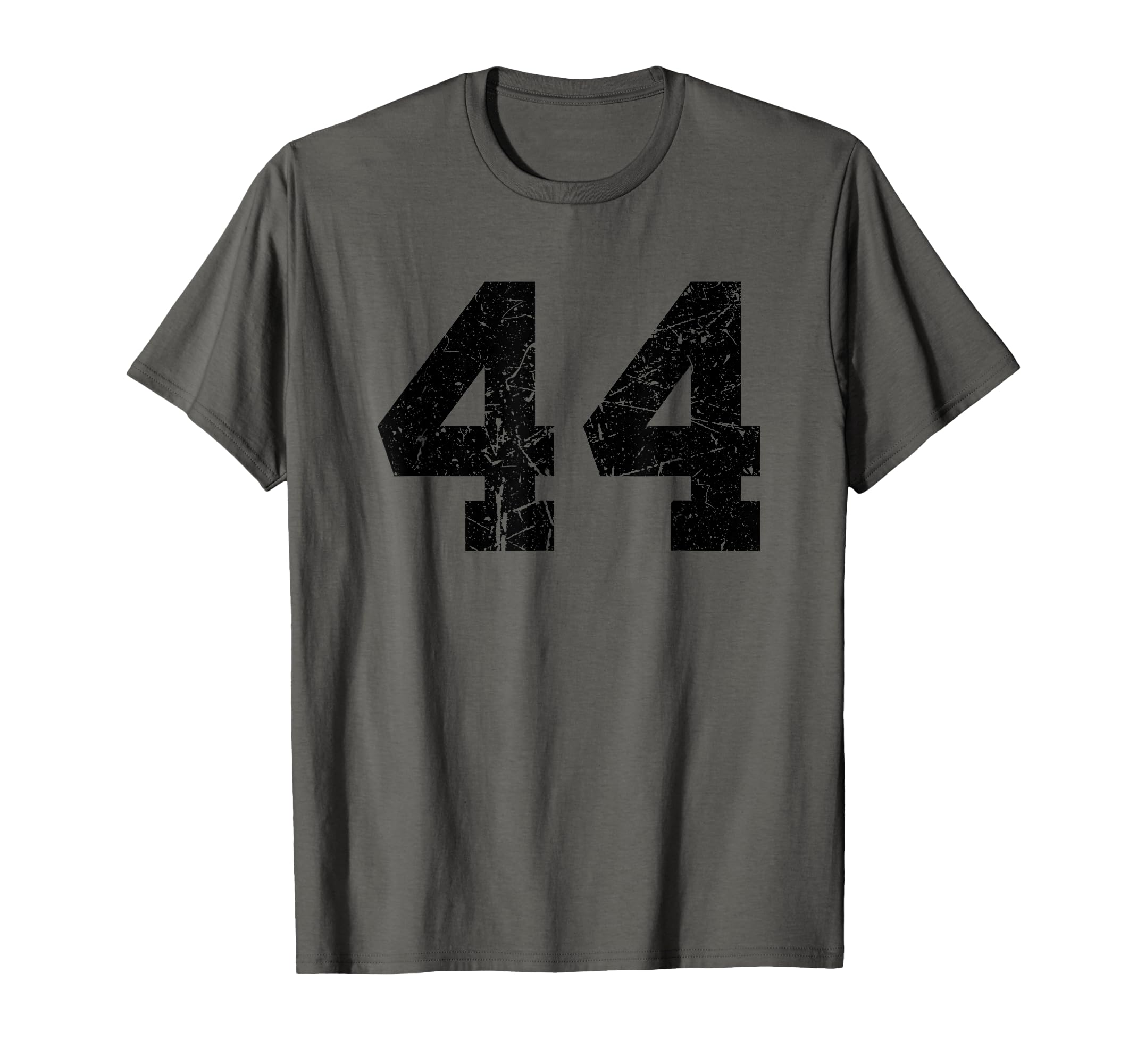 Number 44 Sport Black Distressed T-Shirt - Minimalist Print for Adults - T-Shirt, Sweatshirt, Hoodie