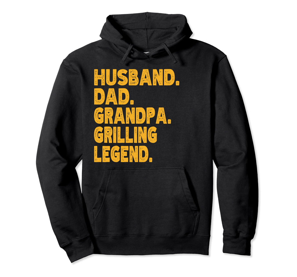 Funny Husband Dad Grandpa Grilling Legend Hoodie - Unique Graphic Men Women - T-Shirt, Sweatshirt, Hoodie