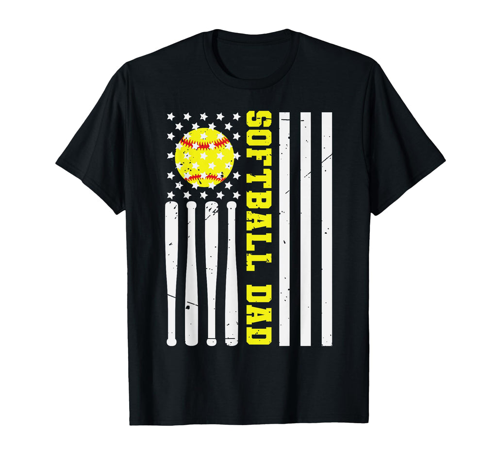 Softball Dad Gift Fathers Day Baseball Papa T-Shirt - Trendy Graphic Unisex - T-Shirt, Sweatshirt, Hoodie