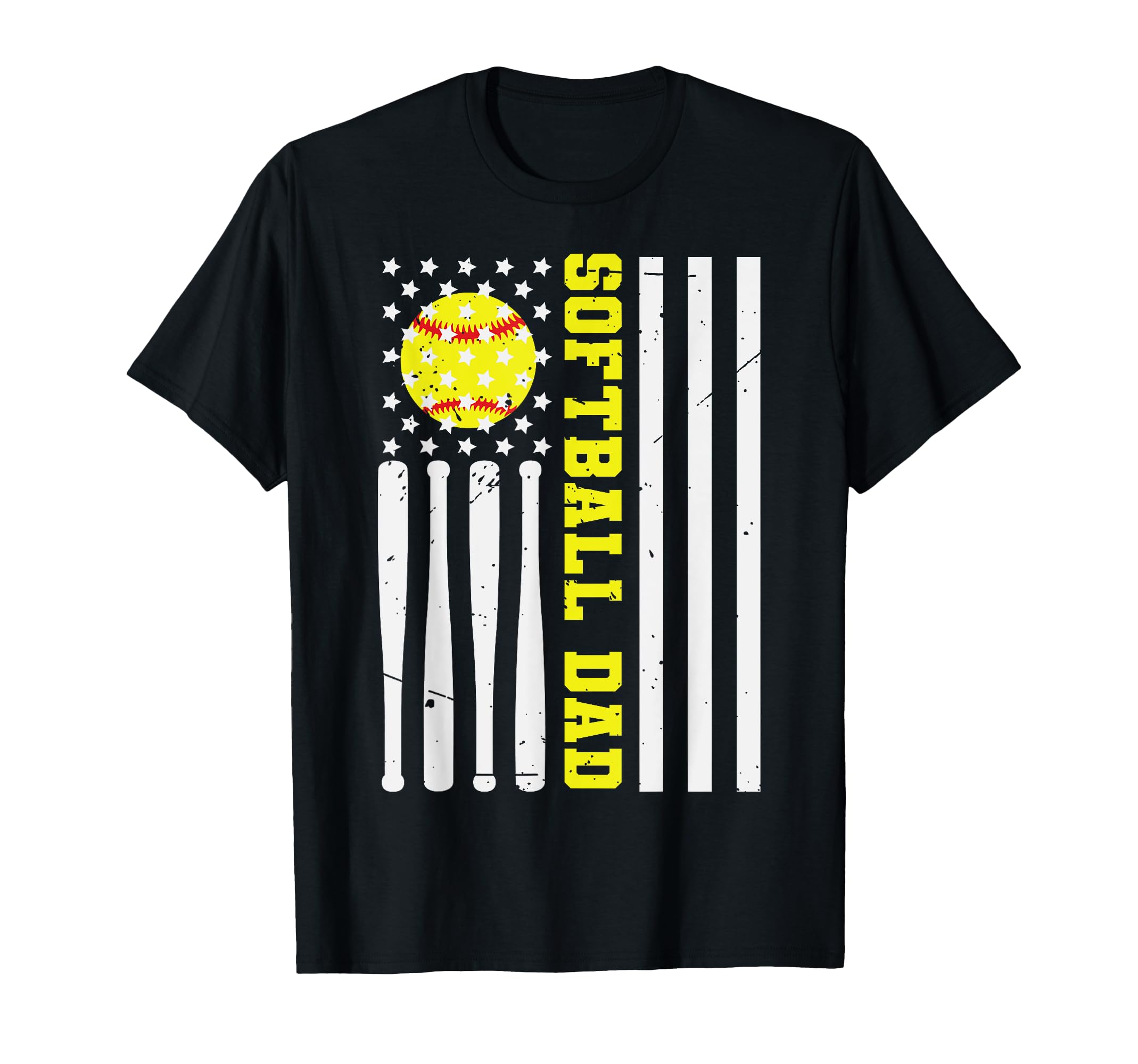 Softball Dad Gift Fathers Day Baseball Papa T-Shirt - Trendy Graphic Unisex - T-Shirt, Sweatshirt, Hoodie