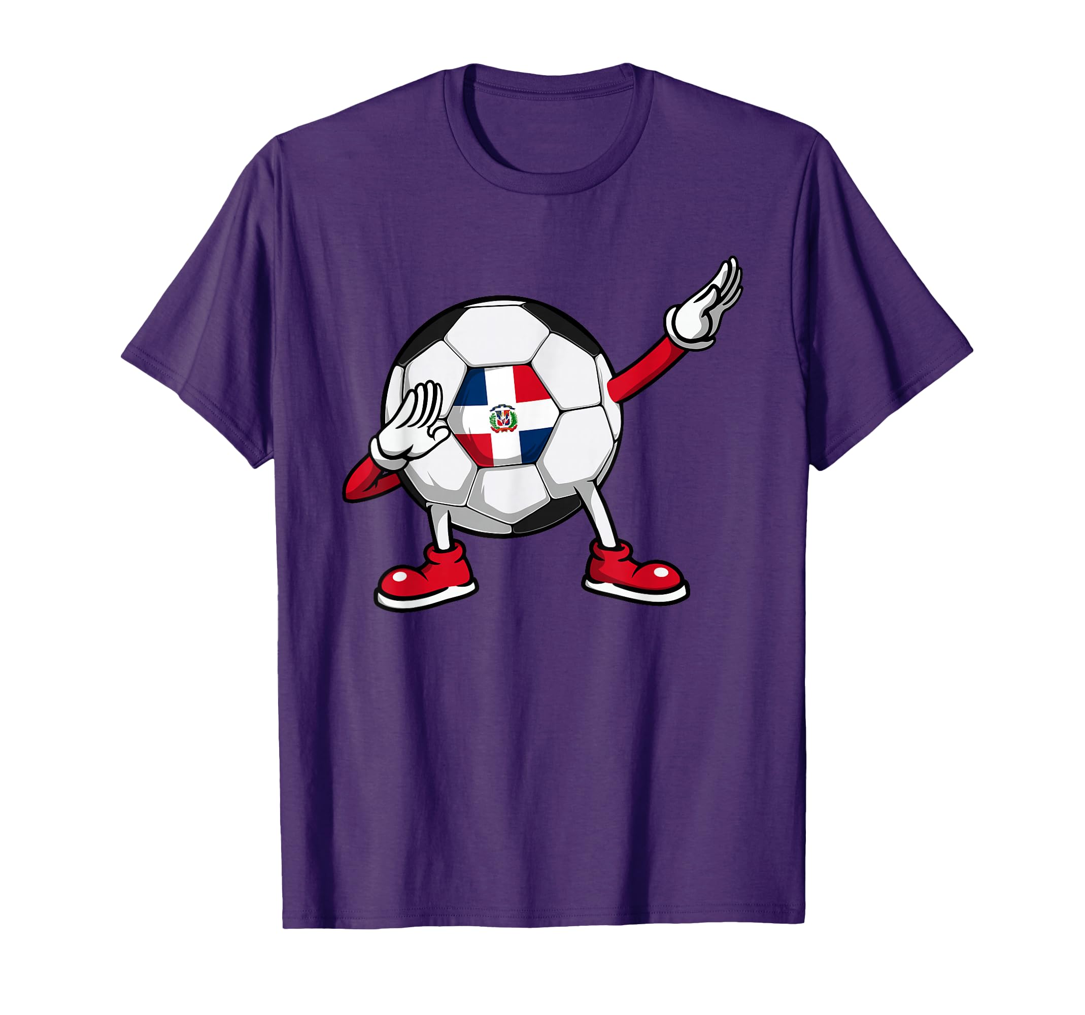 Dabbing Soccer Dominican Republic T-Shirt - Fun Novelty Design for Adults - T-Shirt, Sweatshirt, Hoodie