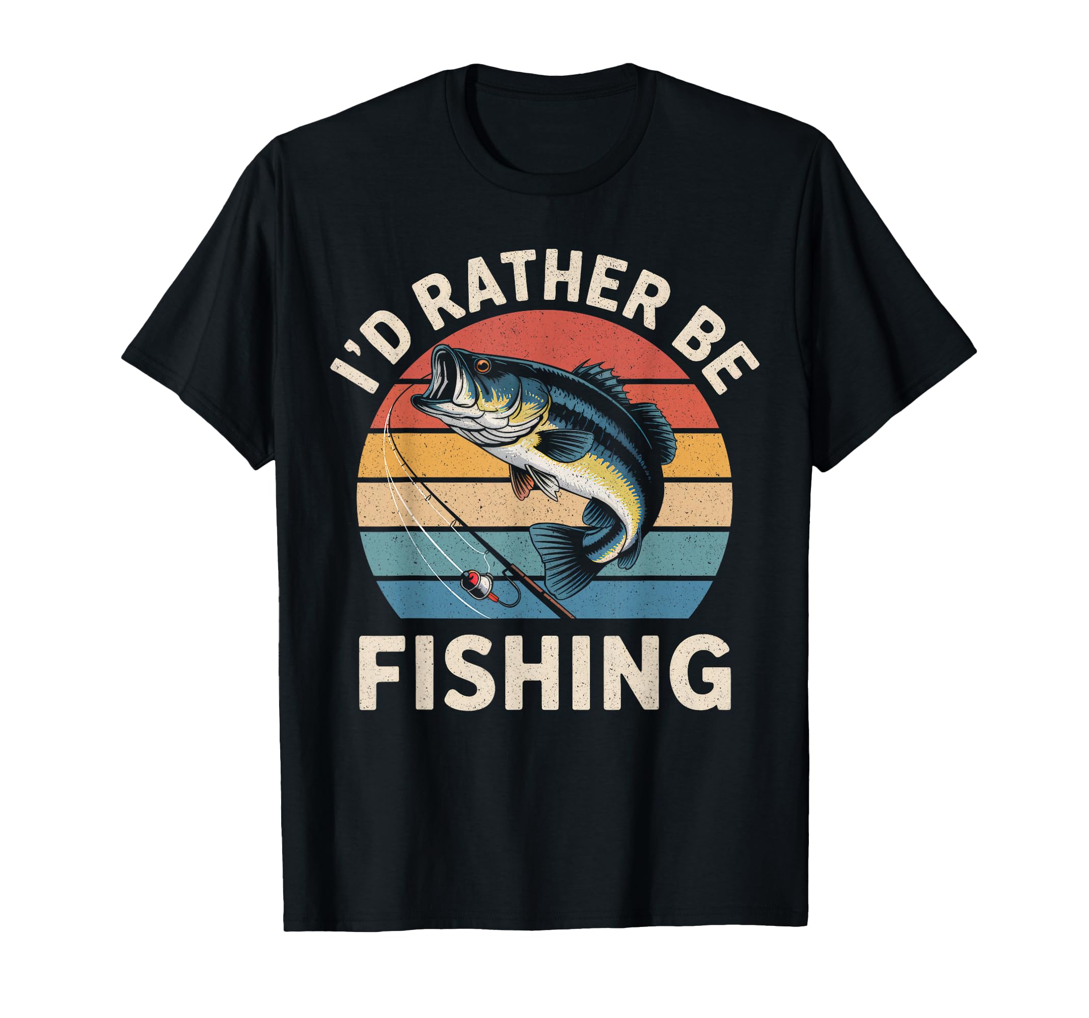 Id Rather Be Fishing Funny Fishing T-Shirt - Custom Art Print for Adults - T-Shirt, Sweatshirt, Hoodie