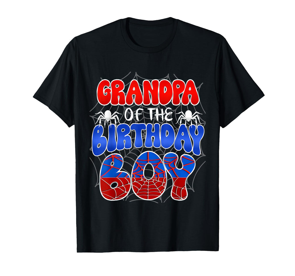 Grandpa Birthday Costume Spider Web T-Shirt - Custom Art Print for Adults - T-Shirt, Sweatshirt, Hoodie