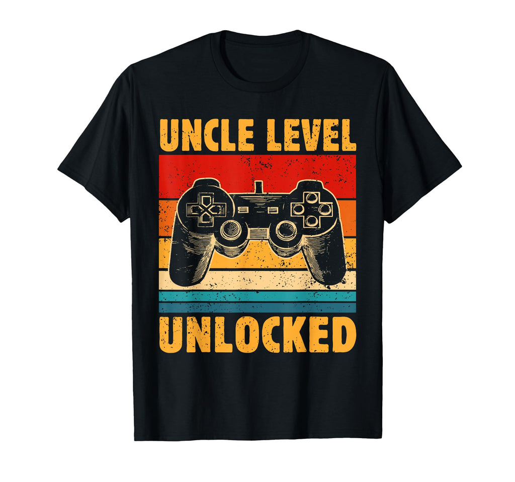 Video Gamer New Uncle Level Unlocked T-Shirt - Custom Art Print Men Women - T-Shirt, Sweatshirt, Hoodie
