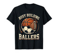 Funny Busy Raising Ballers Football T-Shirt - Trendy Graphic for Adults - T-Shirt, Sweatshirt, Hoodie