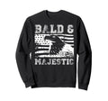 Bald Majestic Bald Guy Flag Dad Sweatshirt - Graphic Print for Adults - T-Shirt, Sweatshirt, Hoodie