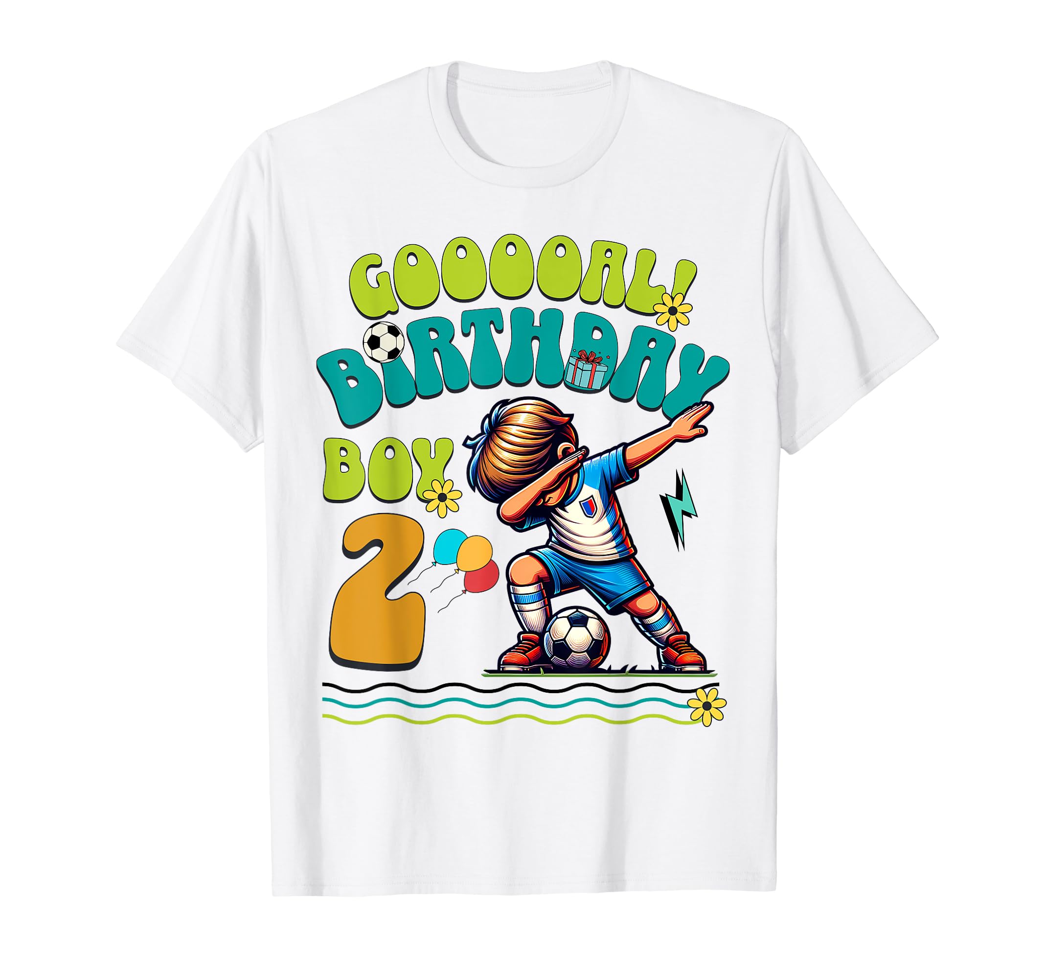 2Nd Birthday 2 Year Soccer Football T-Shirt - Casual Everyday Wear Unisex - T-Shirt, Sweatshirt, Hoodie