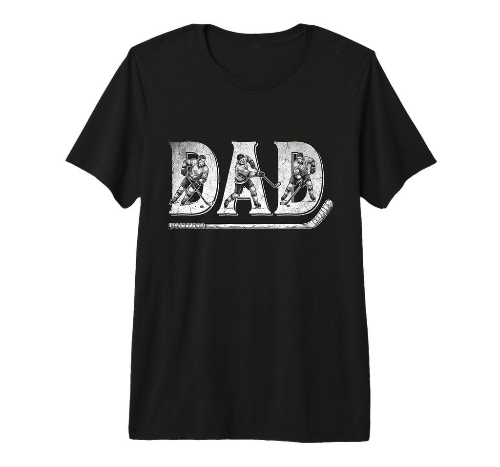 Hockey Dad Fathers Day Tri Blend T-Shirt - Streetwear Style Unisex - T-Shirt, Sweatshirt, Hoodie