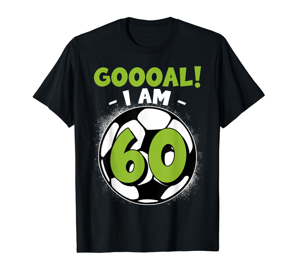 60 Year Old Birthday Soccer Themed T-Shirt - Aesthetic Graphic Men Women - T-Shirt, Sweatshirt, Hoodie