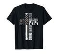Christian Blessed Papa American Flag T-Shirt - Aesthetic Graphic Unisex - T-Shirt, Sweatshirt, Hoodie
