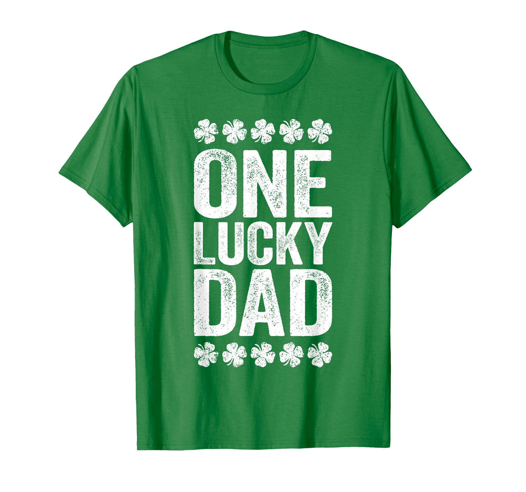 One Lucky Dad Funny Daddy St Patricks Day T-Shirt - Unique Graphic Unisex - T-Shirt, Sweatshirt, Hoodie