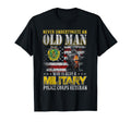 Never Underestimate Old Military T-Shirt - Aesthetic Graphic for Adults - T-Shirt, Sweatshirt, Hoodie