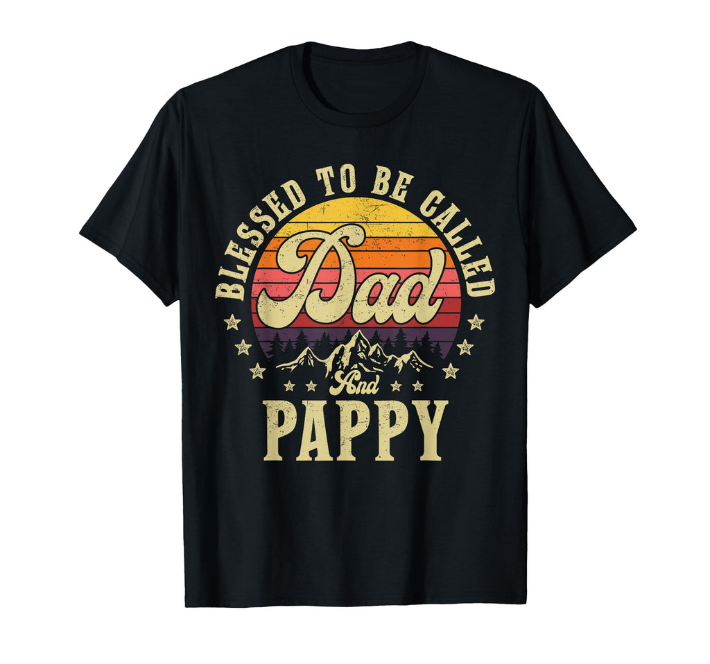 Blessed To Be Called Dad And Pappy T-Shirt - Minimalist Print Men Women - T-Shirt, Sweatshirt, Hoodie