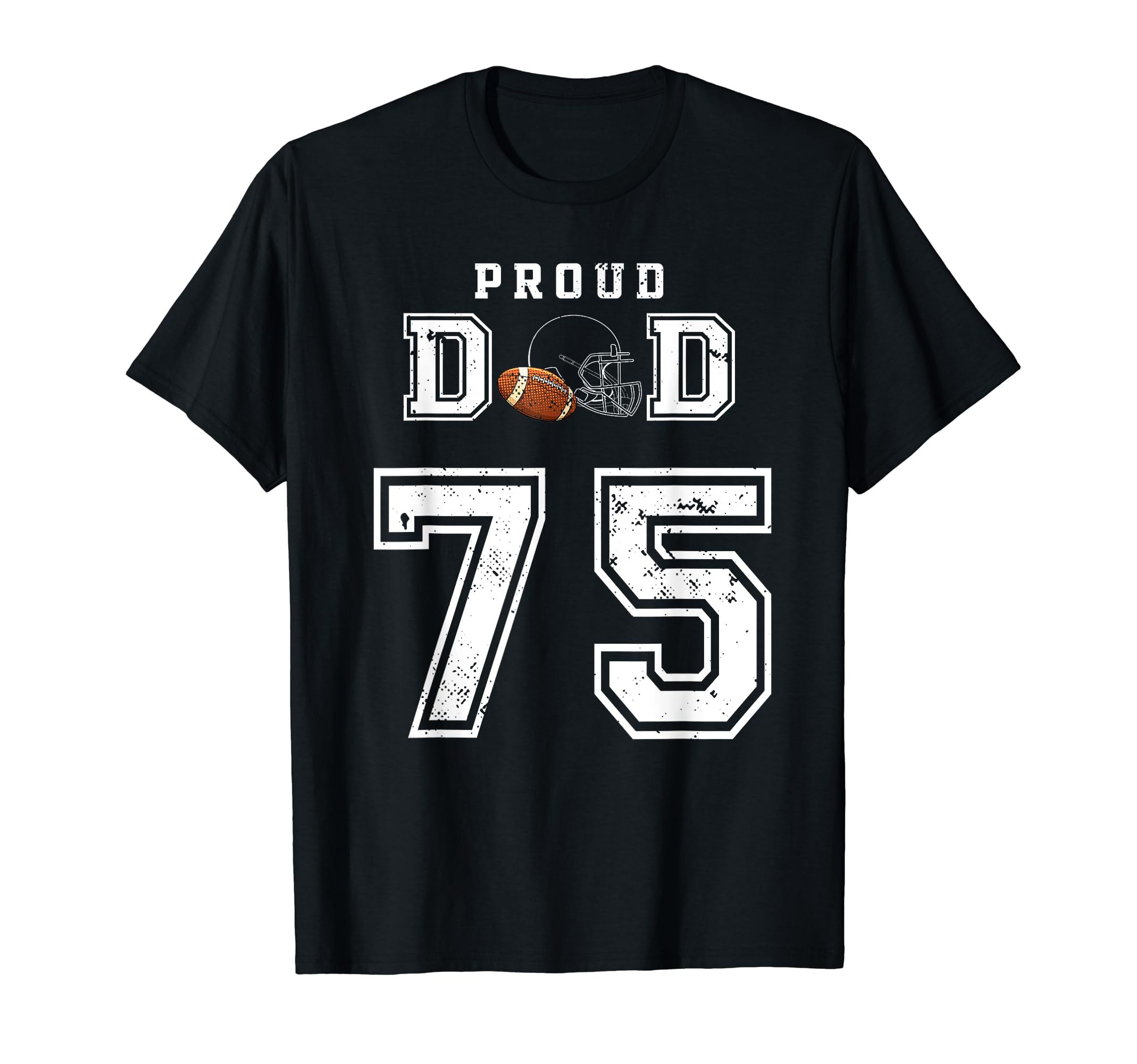 Custom Proud Football Dad Number T-Shirt - Fun Novelty Design for Adults - T-Shirt, Sweatshirt, Hoodie