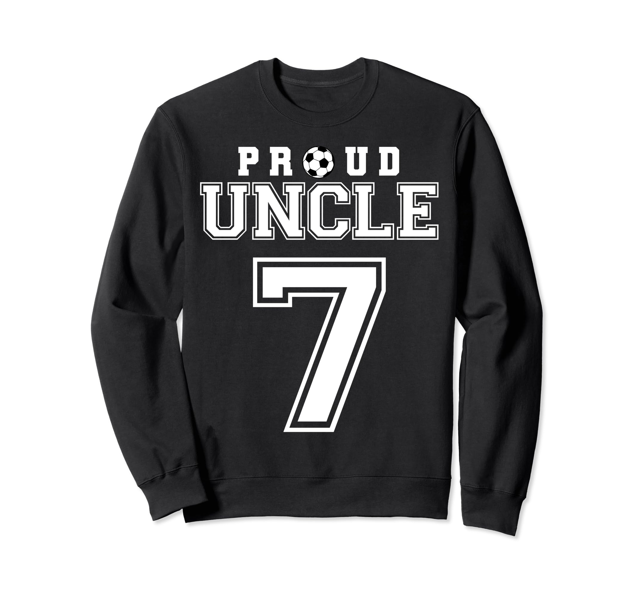 Number 7 Custom Proud Soccer Futbol Sweatshirt - Minimalist Print Unisex - T-Shirt, Sweatshirt, Hoodie