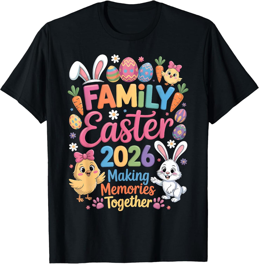 Happy Family Easter 2026 Making Memories Bunny - Adult & Kids T-Shirts, Sweatshirts & Hoodies apparel design preview 1