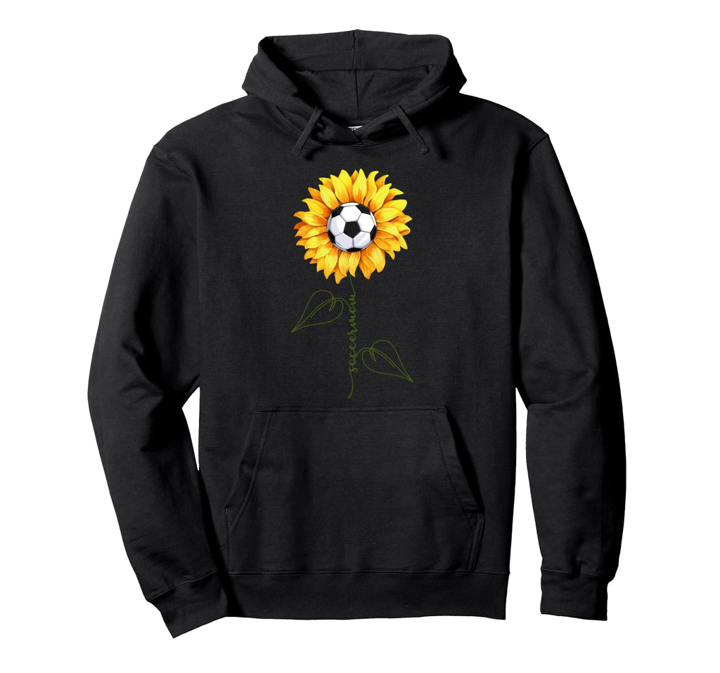 Soccer Mom Mama Soccer Lovers Sunflower Hoodie - Graphic Print Men Women - T-Shirt, Sweatshirt, Hoodie