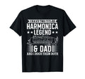 I Have Two Title Harmonica Legend Dad T-Shirt - Minimalist Print Men Women - T-Shirt, Sweatshirt, Hoodie