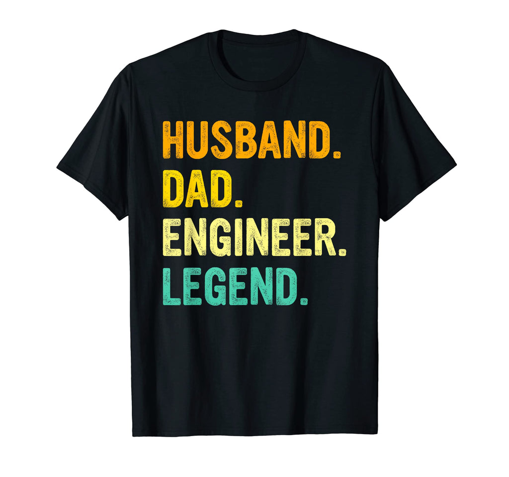 Husband Dad Engineer Legend Funny T-Shirt - Unique Graphic for Adults - T-Shirt, Sweatshirt, Hoodie