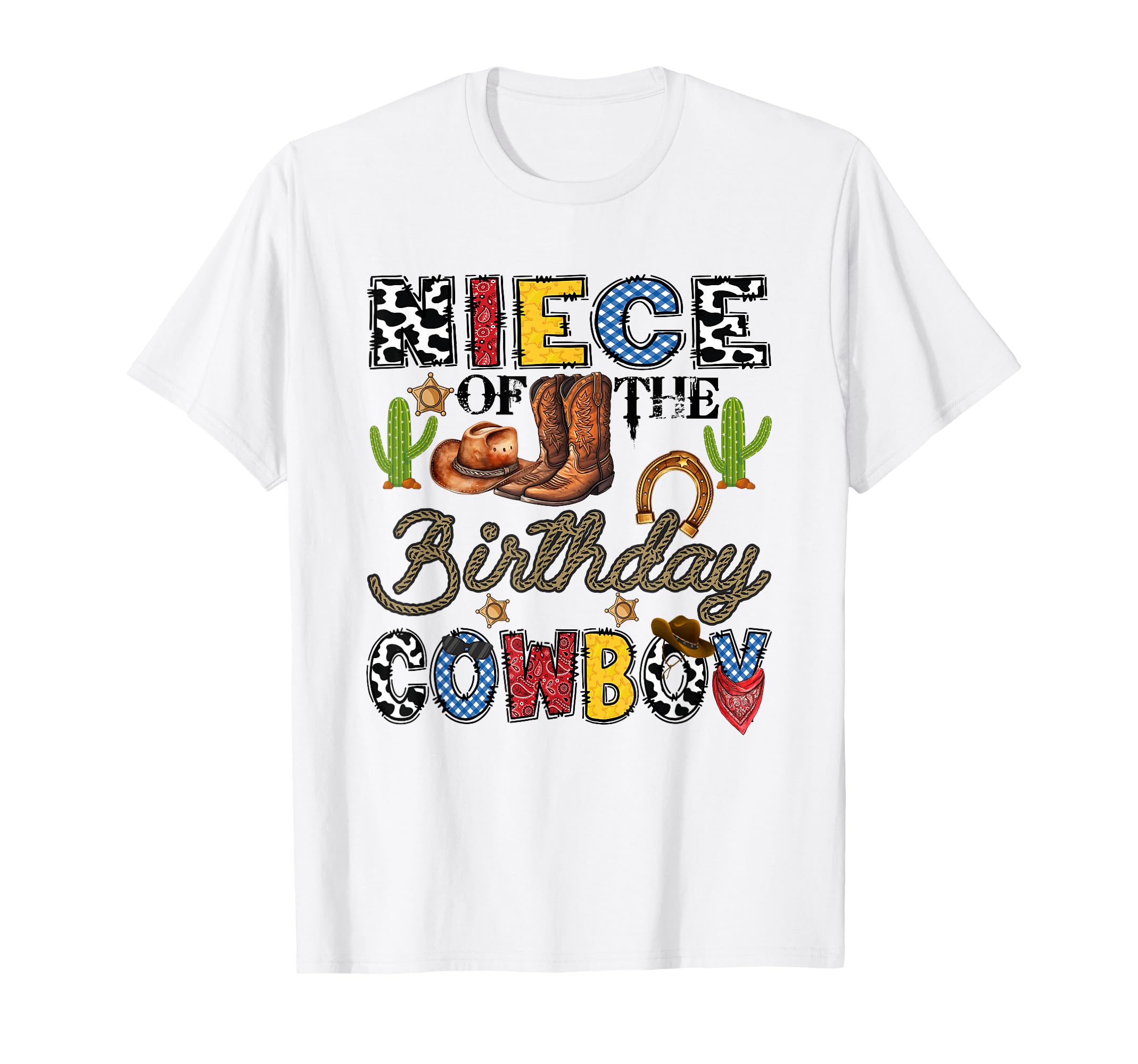 Niece Birthday Cowboy Western Birthday T-Shirt - Graphic Print for Adults - T-Shirt, Sweatshirt, Hoodie