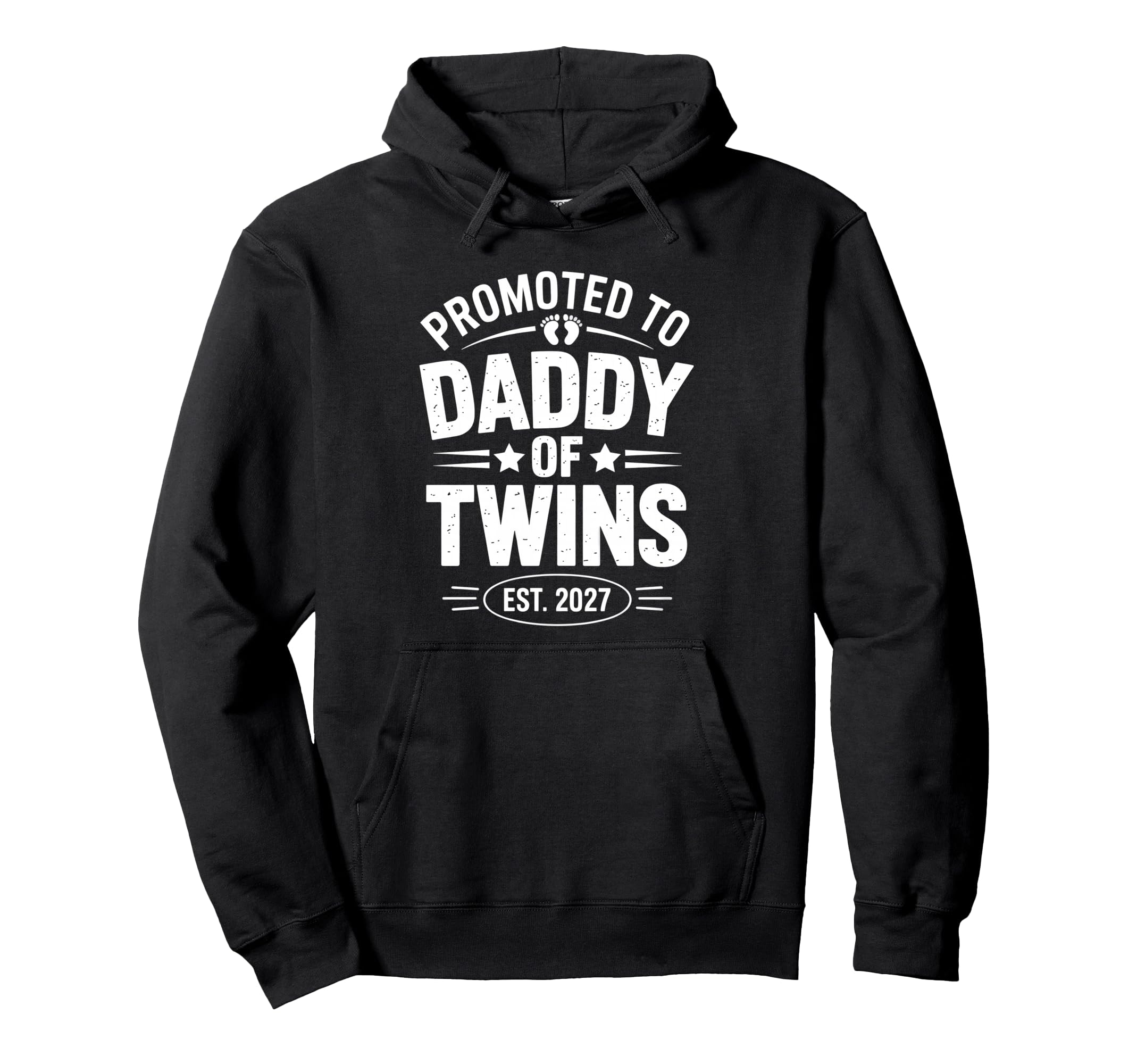 Promoted To Daddy Twins 2027 Dad Est 2027 Hoodie - Minimalist Print Unisex - T-Shirt, Sweatshirt, Hoodie