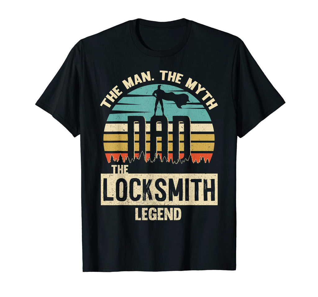 Myth Legend Dad Locksmith T-Shirt - Minimalist Print for Adults - T-Shirt, Sweatshirt, Hoodie