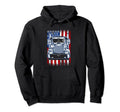 Us American Flag Semi Truck Driver 18 Hoodie - Graphic Print Unisex - T-Shirt, Sweatshirt, Hoodie
