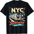 Retro NYC Subway Train Urban City Vibes Design - Adult & Kids T-Shirts, Sweatshirts & Hoodies apparel design preview 1