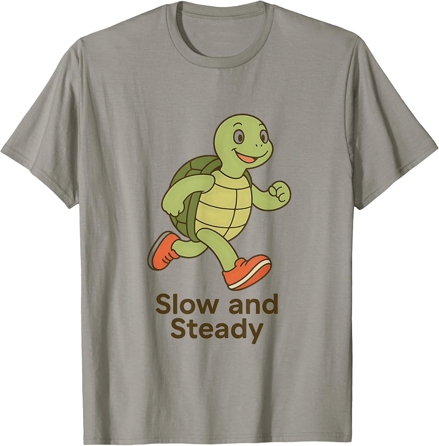 Minimalist Cartoon Turtle in Running Shoes Funny - Adult & Kids T-Shirts, Sweatshirts & Hoodies apparel design preview 1