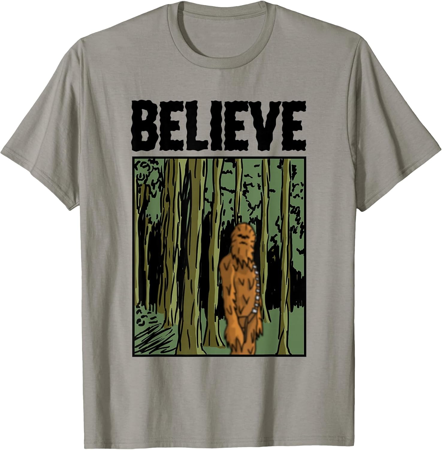 Classic Chewbacca Pop Art Bigfoot Believe Poster - Adult & Kids T-Shirts, Sweatshirts & Hoodies apparel design preview 1