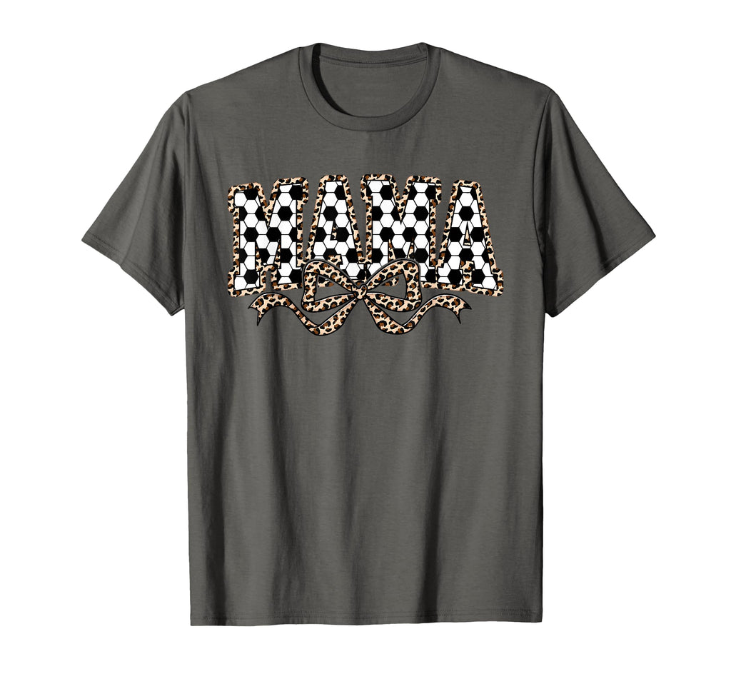 Leopard Soccer Mama Coquette Bow Funny T-Shirt - Graphic Print Men Women - T-Shirt, Sweatshirt, Hoodie