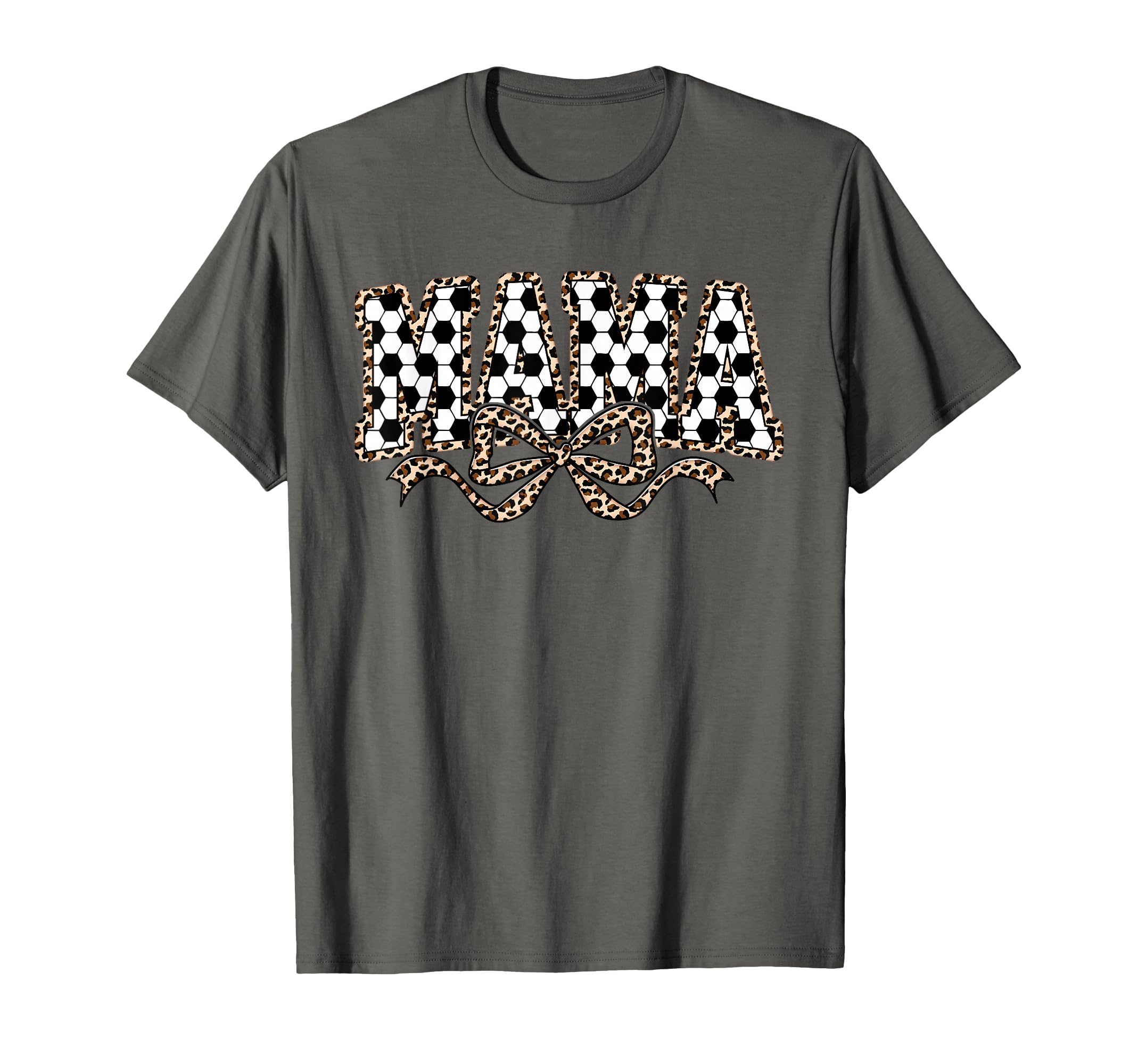 Leopard Soccer Mama Coquette Bow Funny T-Shirt - Graphic Print Men Women - T-Shirt, Sweatshirt, Hoodie
