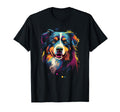 Watercolor Colorful Australian Shepherd T-Shirt - Aesthetic Graphic Unisex - T-Shirt, Sweatshirt, Hoodie