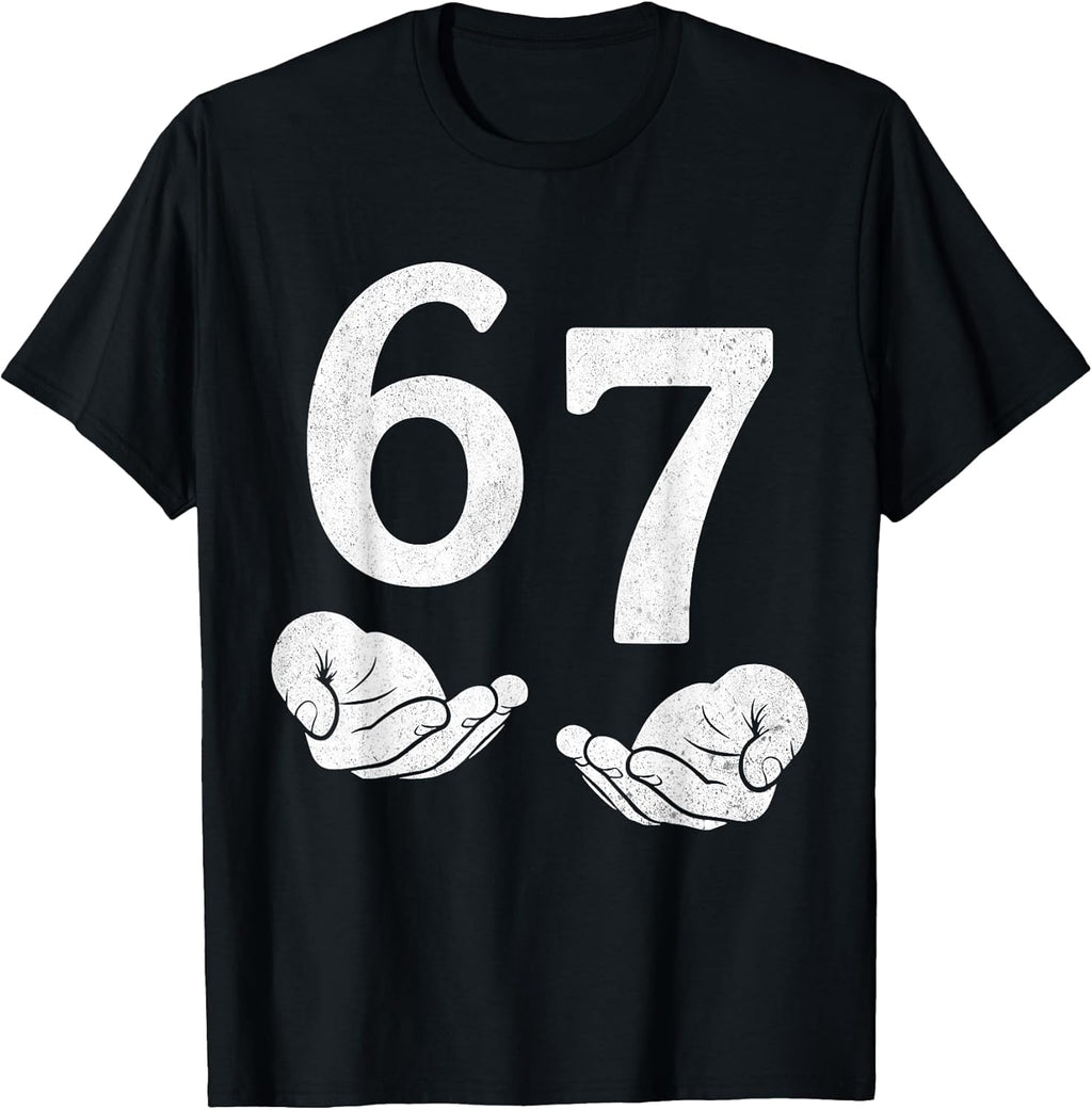 Fun Six Seven 6 7 Funny 67 Gen Alpha Slang Meme - Adult & Kids T-Shirts, Sweatshirts & Hoodies apparel design preview 1