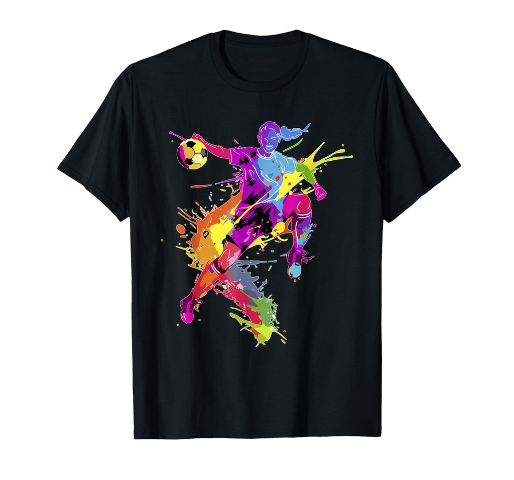 Soccer Paint Splash Womens Soccer T-Shirt - Minimalist Print Men Women - T-Shirt, Sweatshirt, Hoodie