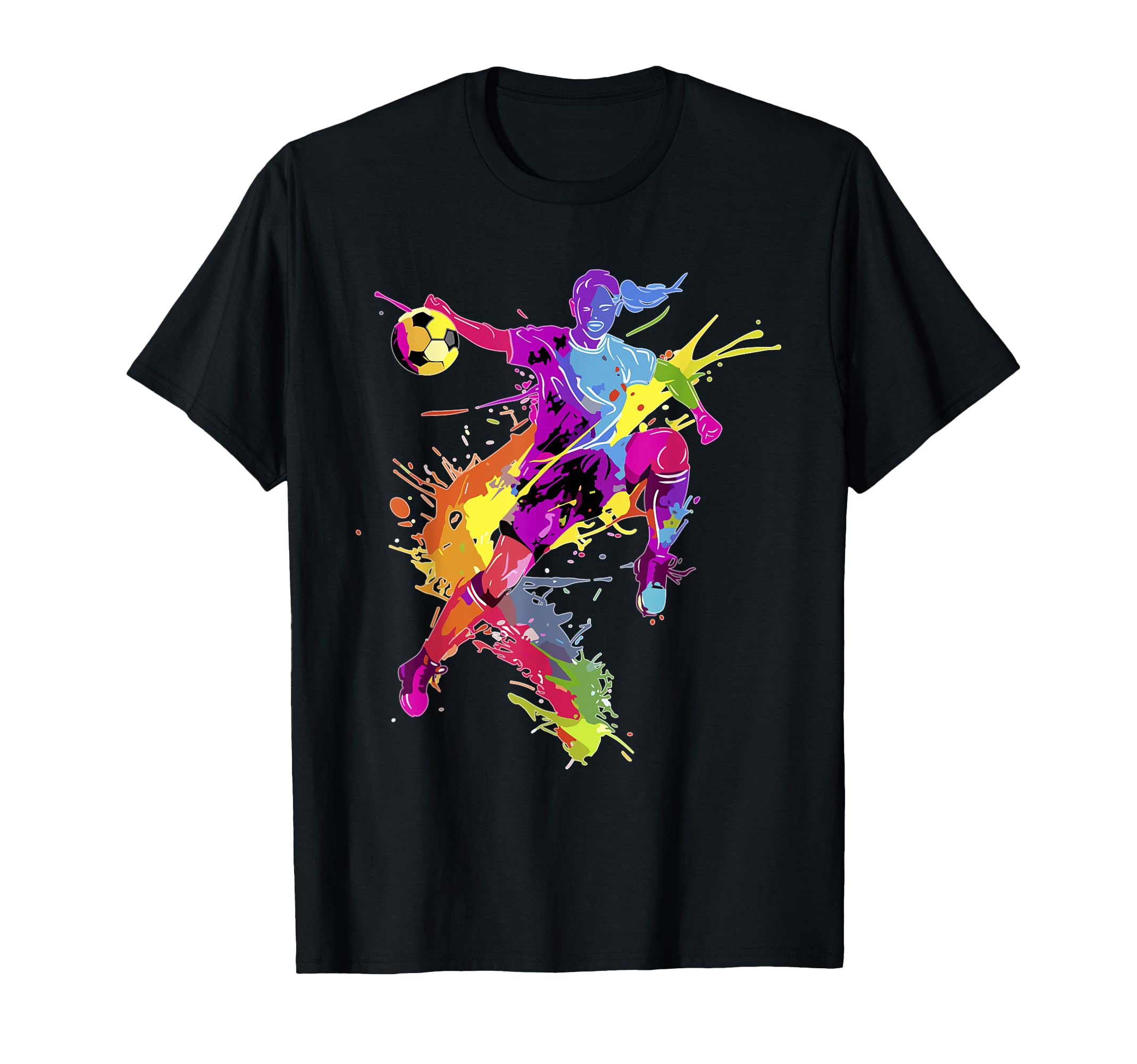 Soccer Paint Splash Womens Soccer T-Shirt - Minimalist Print Men Women - T-Shirt, Sweatshirt, Hoodie