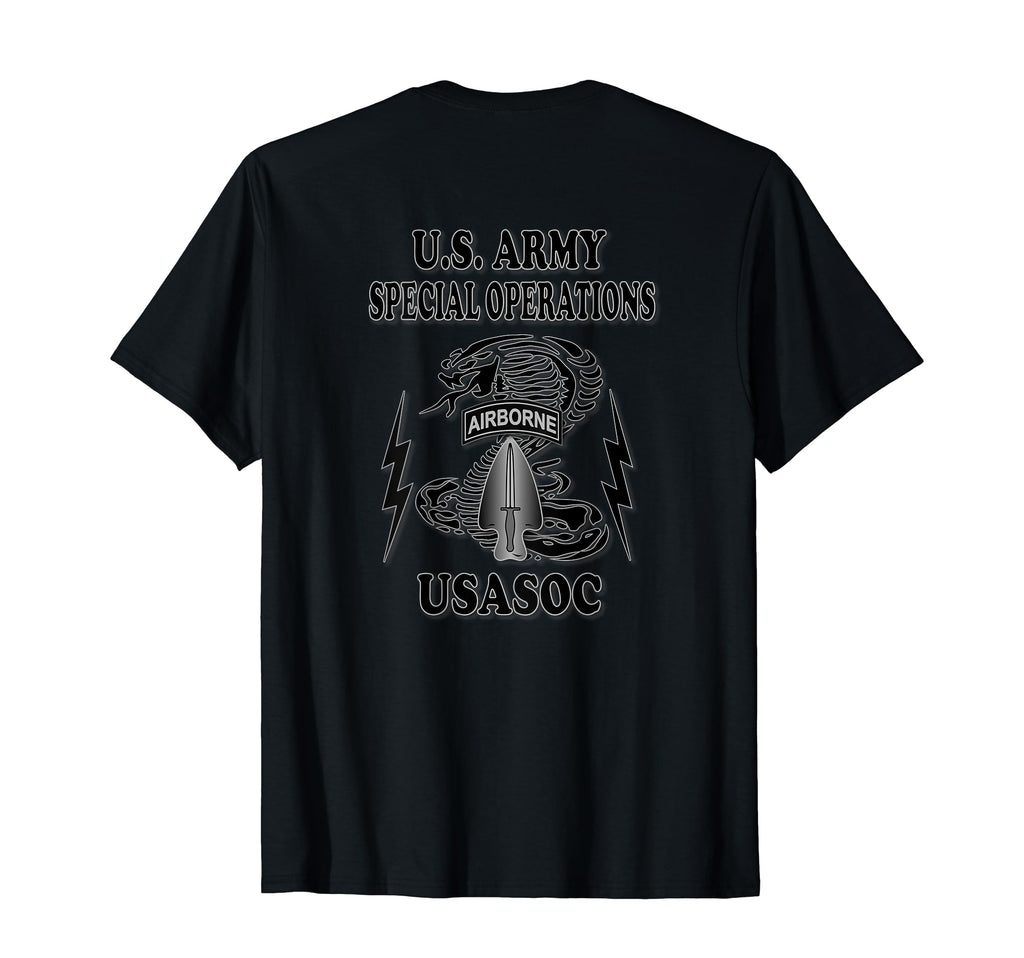 U S Army Special Operations Usasoc Back T-Shirt - Graphic Print for Adults - T-Shirt, Sweatshirt, Hoodie