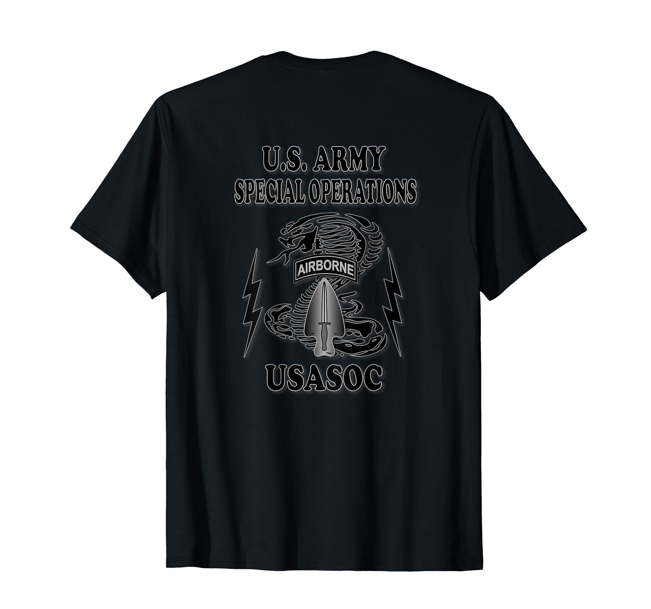 U S Army Special Operations Usasoc Back T-Shirt - Graphic Print for Adults - T-Shirt, Sweatshirt, Hoodie