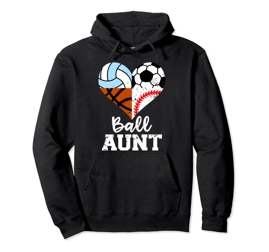 Ball Aunt Funny Soccer Baseball Hoodie - Casual Everyday Wear for Adults - T-Shirt, Sweatshirt, Hoodie