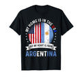 Argentinian American Patriot Heart T-Shirt - Fun Novelty Design Men Women - T-Shirt, Sweatshirt, Hoodie
