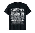 Im Lucky Daughter Raised Dad Funny T-Shirt - Minimalist Print for Adults - T-Shirt, Sweatshirt, Hoodie