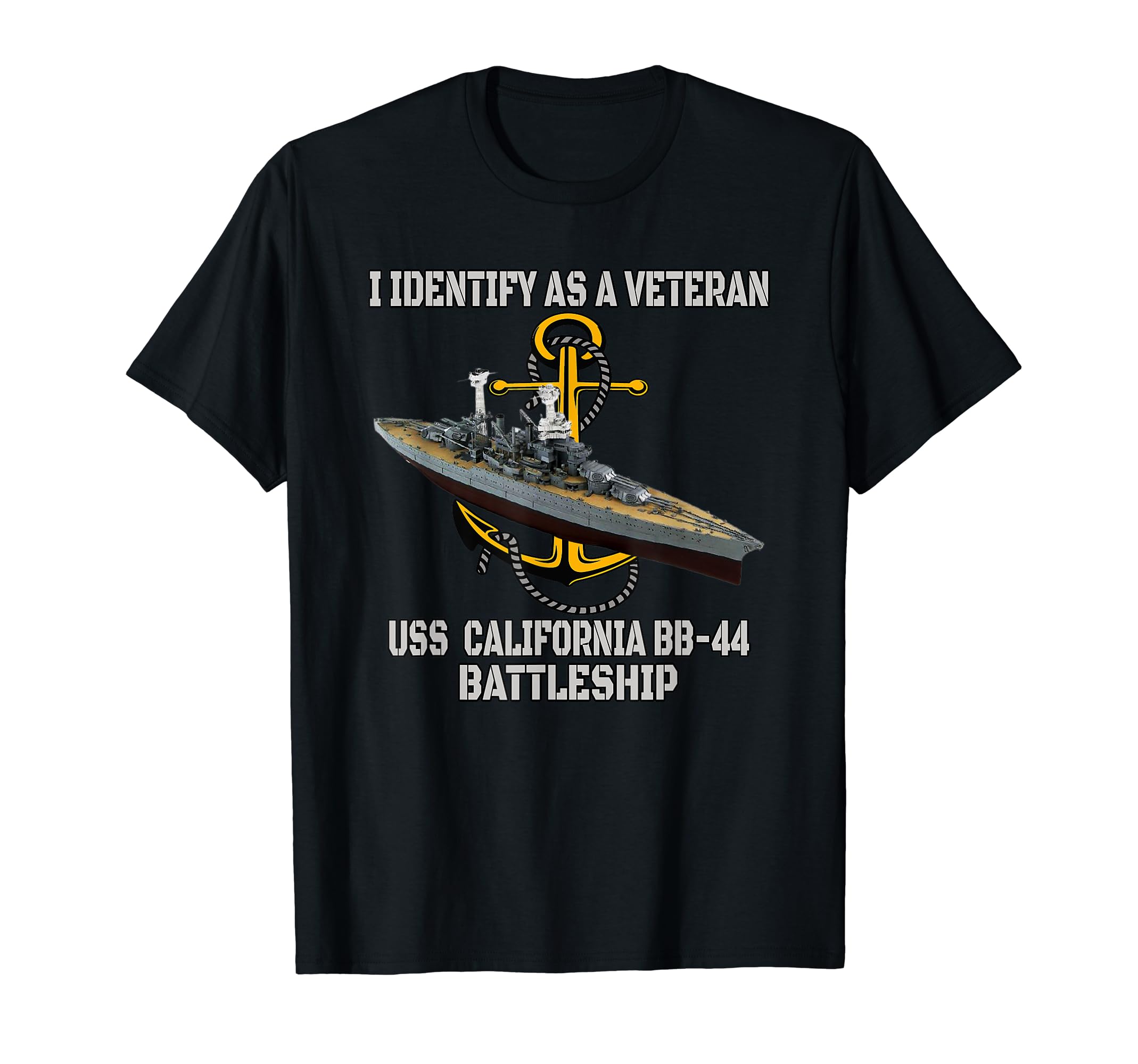 Warship Uss California Bb 44 Battleship T-Shirt - Graphic Print Men Women - T-Shirt, Sweatshirt, Hoodie