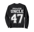 Number 47 Custom Proud Soccer Futbol Sweatshirt - Trendy Graphic Unisex - T-Shirt, Sweatshirt, Hoodie