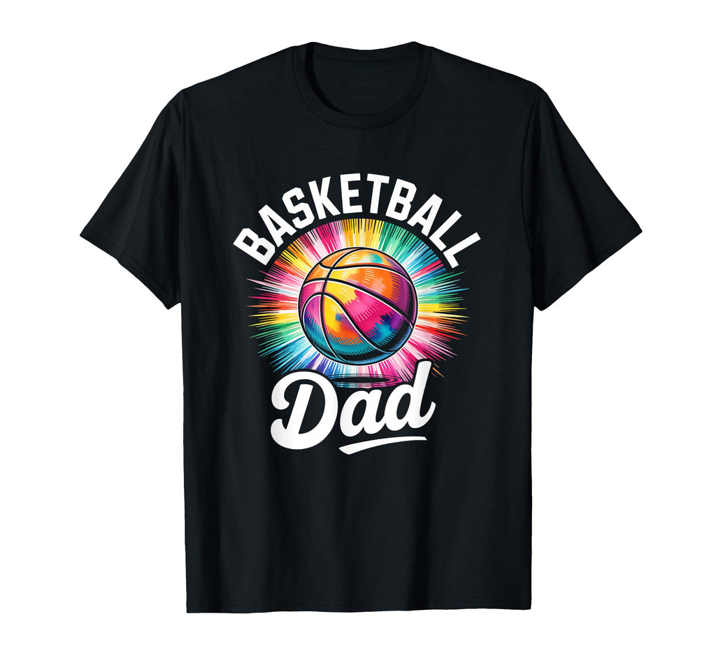 Basketball Dad Tie Dye Colorful T-Shirt - Novelty Apparel for Adults - T-Shirt, Sweatshirt, Hoodie