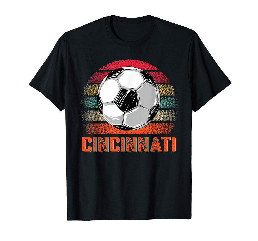 Cincinnati Soccer Distressed T-Shirt - Fun Novelty Design for Adults - T-Shirt, Sweatshirt, Hoodie