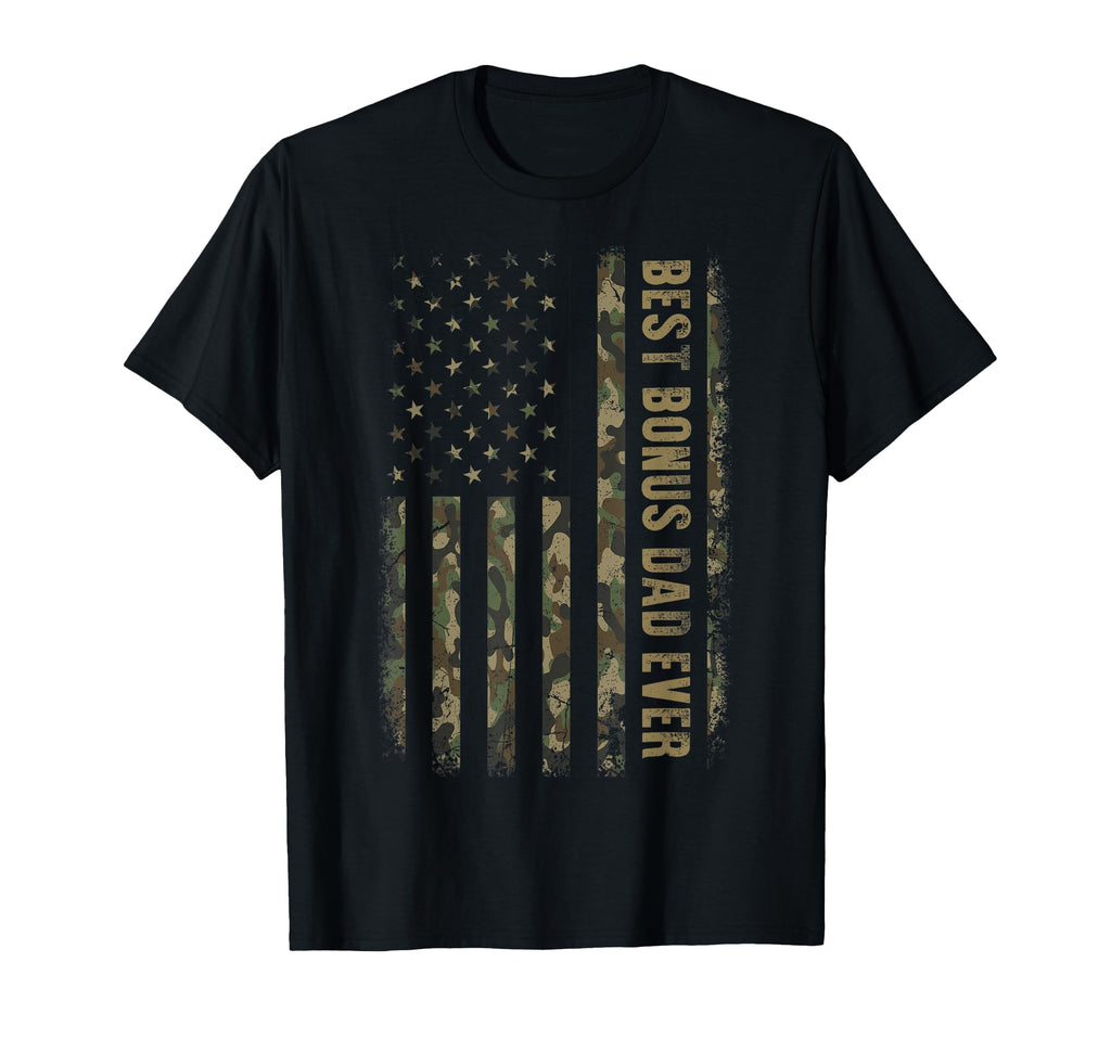 Best Bonus Dad Ever Camouflage T-Shirt - Fun Novelty Design for Adults - T-Shirt, Sweatshirt, Hoodie