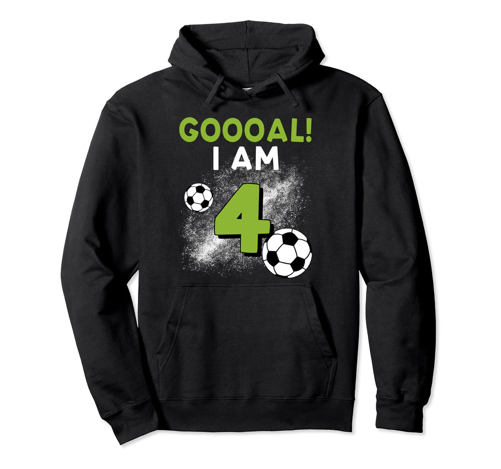 4Th Birthday Soccer Theme 4Year Old Hoodie - Aesthetic Graphic for Adults - T-Shirt, Sweatshirt, Hoodie