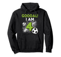 4Th Birthday Soccer Theme 4Year Old Hoodie - Aesthetic Graphic for Adults - T-Shirt, Sweatshirt, Hoodie