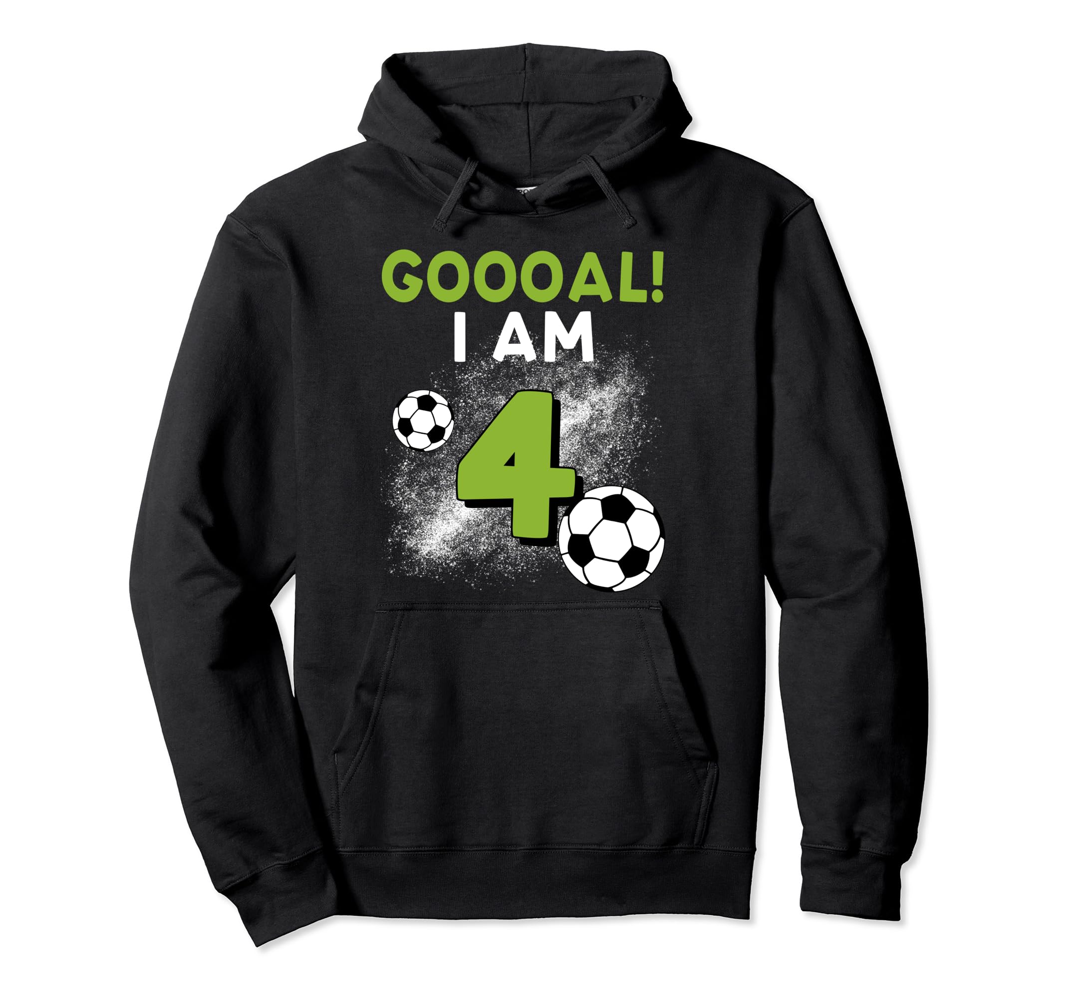 4Th Birthday Soccer Theme 4Year Old Hoodie - Aesthetic Graphic for Adults - T-Shirt, Sweatshirt, Hoodie
